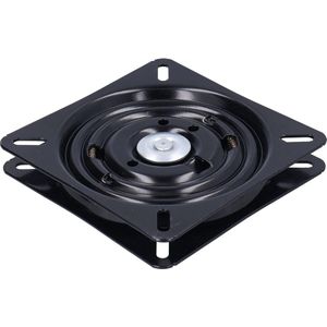 Lager Draaitafel Zware Metalen Draaiplaat voor Stoelen - 360 Graden Kogeldraaibare Montage - Automatische Rebound - Zwart - 7 Inch .