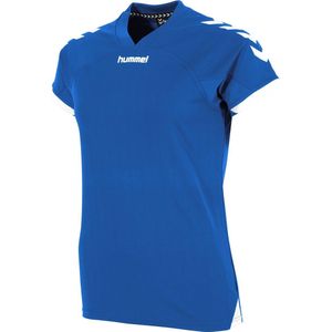 Hummel Fyn Shirt Korte Mouw Dames - Royal / Wit | Maat: XL