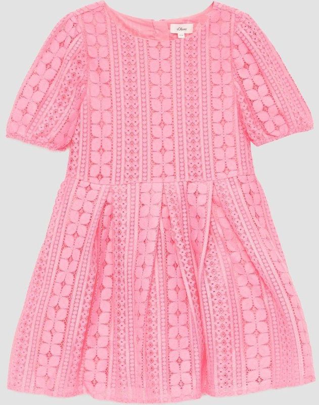 s.Oliver Casual - Kanten Jurk - Mini - Effen - Met Ondoorzichtige Voering