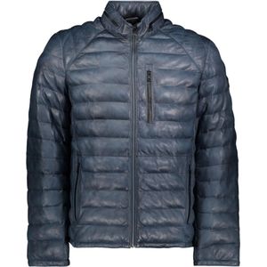 Donders Jas Leather Jacket 52497 730 Sky Way Blue Mannen Maat - 54