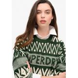 Superdry - Trui met Merkpatroon en Ronde Hals - Dames - Sweaters