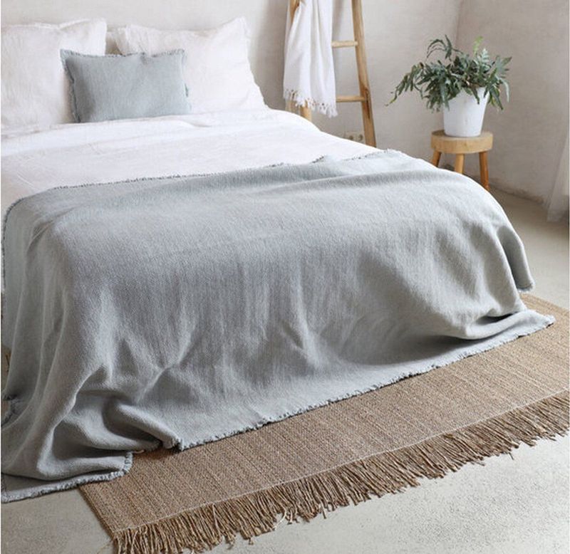 Sprei - Blauw - Katoen