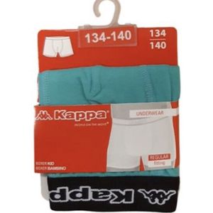 Kappa 2 pack jongens boxershort maat 146/152 green aqua