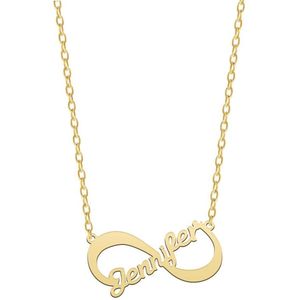 Gouden infinity naamketting