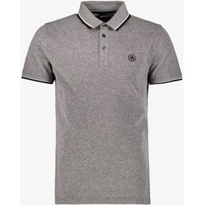 Unsigned heren polo grijs gemêleerd - Maat S