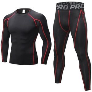 Thermisch ondergoed heren lange mouwen compressietop en lange onderbroek voor sport