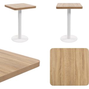 vidaXL Bistrotafel 50x50 cm MDF lichtbruin - Bistrotafel - Bistrotafels - Bistro Tafel - Bistro Tafels