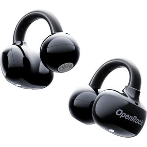 OpenRock - E Black - Draadloze Open-Ear Hoofdtelefoon - Bluetooth - Lange batterij - Ruisonderdrukking - draadloos - TubeBass™ Technologie