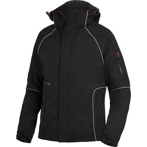 FHB WALTER Softshelljack, zwart, Maat 2XL