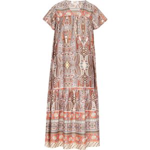 usha - Midi-jurk - Viscose - Zomer - Korte Mouwen - V-hals