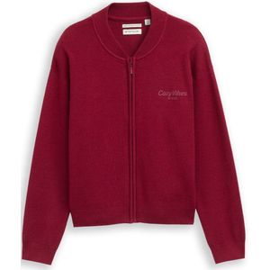TOM TAILOR - Gebreid Vest - Rood - Cardigan