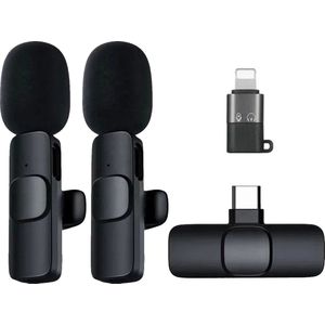 Draadloze Microfoon Set - 2 stuks - USB-C en 8-pins ontvanger