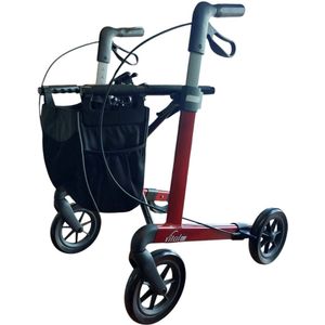 Russka lichtgewicht rollator - Vital Plus - Max gebruikers gewicht 150 kg - 7.1 kg - Kers Rood