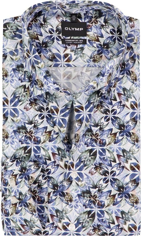 OLYMP - Luxor Comfort Fit - Overhemd - Wit Dobby - Strijkvrij - Boordmaat 43