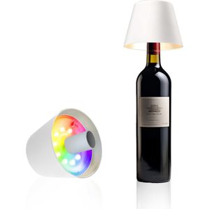 Tafellamp Oplaadbaar - Tafellamp Draadloos en Dimbaar - RGB Multicolor - Moderne Touch Flessenlamp - Sfeervolle Toevoeging voor Huis en Tuinverlichting - LED