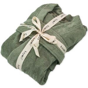 Kayori Fusai Badjas - Unisex - Biologisch Katoen - Olijfgroen - S - Lang