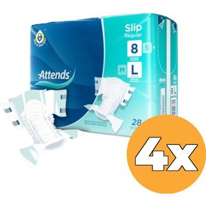 4x Attends Slip Regular 8 L (28 stuks)