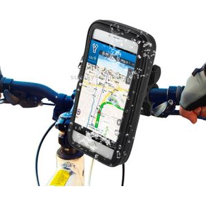 Extra sterk Waterdicht fietshouder/ Stuurtas met telefoonhouder - Stuurtas XXL- Regenbestendig fietshouder- Waterbestendig fietshouder- telefoonhouder kleur Zwart geschikt voor telfoons zoals iphone 16 pro max/ samsung 24 ultra t/m 6.9 inch