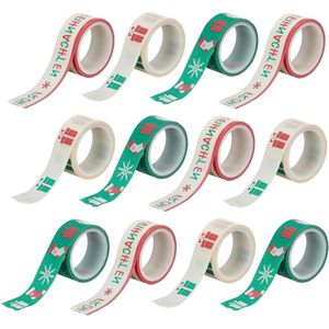 Washiband 12 rollen kerstmotief maskeertape - scrapbooking doe-het-zelf kaartenknutselen - geschenkverpakking .