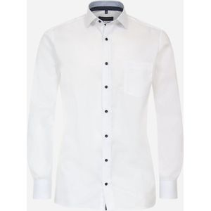 CASA MODA modern fit overhemd - popeline - wit - Strijkvriendelijk - Boordmaat: 41