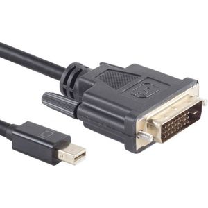 Mini DisplayPort 1.2 naar DVI kabel (4K 30 Hz) / zwart - 1 meter