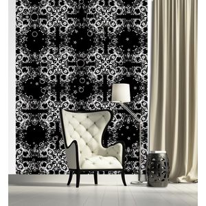 Modern Abstract Pattern Black White Photo Wallcovering