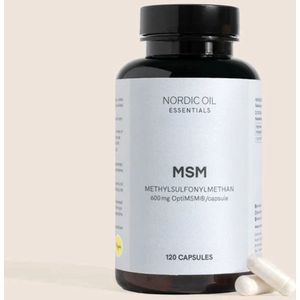Nordic Oil© - MSM Capsules - 600mg puur per casule - 120 capsules - Met OptiMSM®