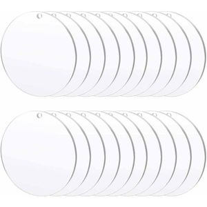 Transparante acrylschijven - 20 stuks (5 cm)