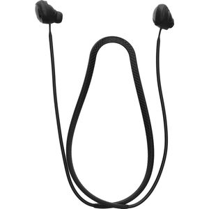 kwmobile Strap Compatible with Anker Soundcore Space A40 - Silicone Cord Holder for Wireless Earphones - Black