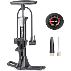 Fietspomp voor alle ventielen met manometer - 11 bar/160 psi - Ideaal voor racefiets, e-bike en mountainbike