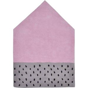 Vloerkleed Happy Clouds House | Lilipinso | Roze Grijs - 100 x 140 cm | Kinderkamer | Babykamer | Baby | Kinderen