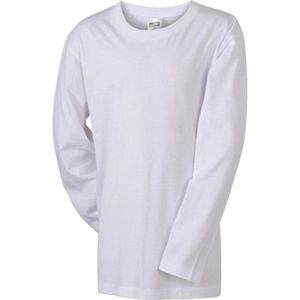 James and Nicholson Kinderen/Kinderen T-Shirt met middellange mouwen en lange mouwen (Wit)