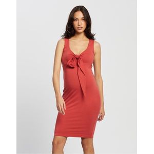 Bump Love Maternity Sanur zomerjurk met strikje Teal, Maat: XL