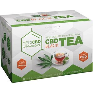 3 x MediCBD Black Thee (Box of 20 Teabags) – 7.5mg CBD