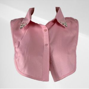 Blouse kraagje - Roze - In verschillende kleuren - Katoen