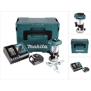 Makita DRT 50 RG1J accu multifunctionele bovenfrees borstelloos 18V + 1x oplaadbare accu 6.0 Ah + snellader in Makpac 3