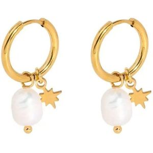 Lucardi - Eve - Eve gold plated oorbellen