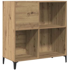 Platenspeler Meubel - LP-kast - Platenspelerkast - Draaitafelstandaard - Platenspelerstandaard - Vintage Displayplank - Artisan Eiken