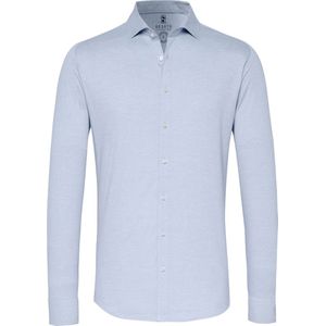 Desoto - Overhemd Strijkvrij Kent Melange Lichtblauw - Heren - Maat XXL - Slim-fit