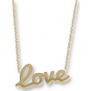 *My Bendel - Love ketting - Goud - Love ketting goud gemaakt van duurzaam materiaal - Verkleurt niet - Met luxe cadeauverpakking