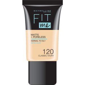 Maybelline Fit Me Matte + Poreless Foundation - 120 Classic Ivory - 18 ml