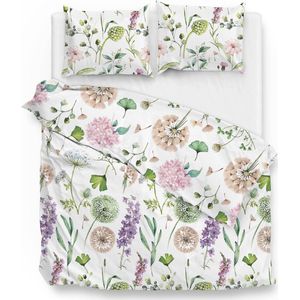 Zohome - Nessa - Dekbedovertrek - Wit - Lits-jumeaux - Flanel - 240x200-220cm