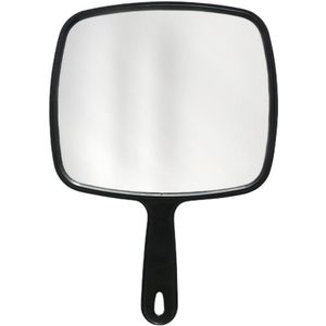 Brenzoos - Handspiegel voor kappers in zwart vierkant design - professionele kwaliteit voor thuis en op reis