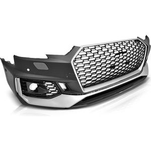 Tuning bumper AUDI A4 B9 08.15-19 ZILVER ZWART PDC