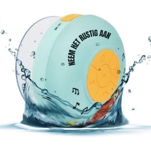 GTB® Douche Speaker - Badkamer Speaker - Douche Speaker Bluetooth - Mintgroen - 5cm x 9cm x 8 cm