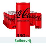 Frisdrank coca cola zero blik 330ml - 24 stuks