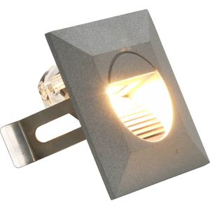 LED-buitenwandlampen 6 st 5 W vierkant zilverkleurig