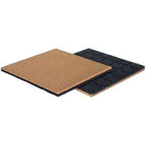 Rubber tegel 50 x 50 cm - 30 mm dik - UV-bestendig - Beige