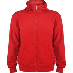 Rood sweatshirt met rits en capuchon model Montblanc merk Roly maat M
