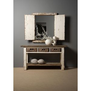 Tower Living sidetable Daan 150x40x80 cm oud grenen